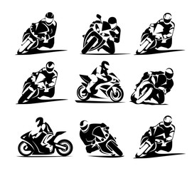 Obraz premium Ikona motocykla. Sportbike