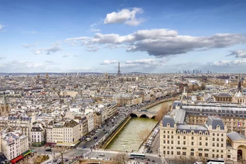 Tissu par mètre Paris Aerial view of Paris cityscape