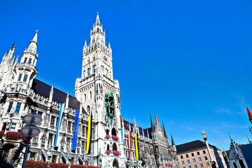 Obraz premium Town Hall on Marienplatz square in Munich, Germany