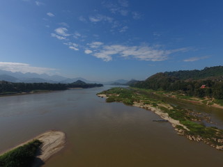 Obraz premium World Heritage : Luang Phabang, Laos : Drone View