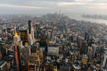 New York skyline in the evening