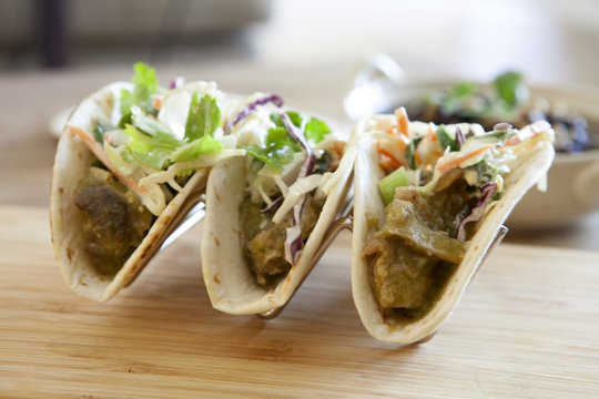 Green Chili Pork Tacos