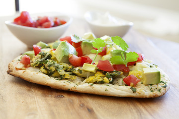 Kale and Egg Breakfast Pizza