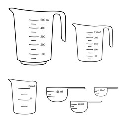Measuring cups . Vector