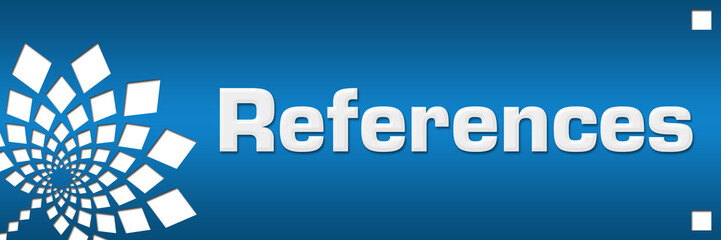 References Blue Abstract Floral Left 