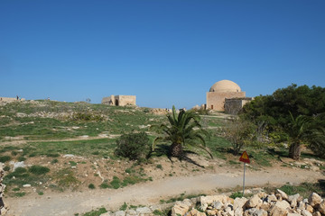 Medieval fortifications in Rethymno fortress, Crete, Greece