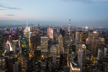 New York skyline in the evening