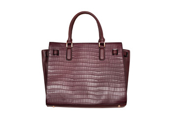 Lilac handbag. Fashionable concept. Isolated. White background