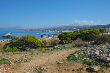 Fototapeta na wymiar Medieval fortifications in Rethymno fortress, Crete, Greece
