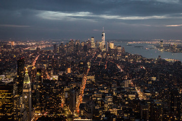 Fototapeta na wymiar New York City Skyline at dusk