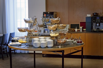 Breakfast at the hotel buffet