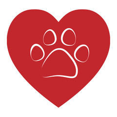 Paw in Heart