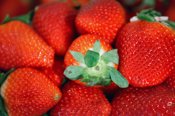 Strawberry berries background