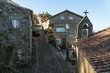 Houses and narrow historical streets in Monsanto village, Portugal