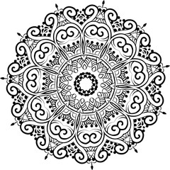 floral round lace mandala