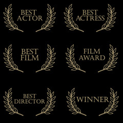Film awards vector