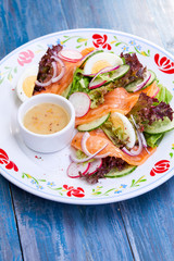 salad with salmon