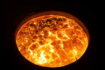 Foto auf Acrylglas heißes Metall in der Fabrik © davit85