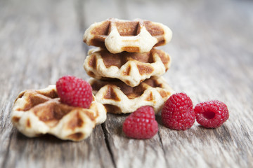 gaufrettes a la framboise pâtisserie 