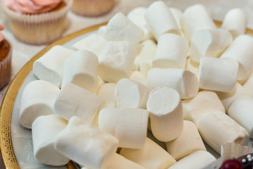 marshmallow in a plate