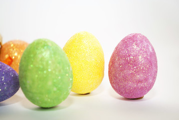 easter eggs isolated on white