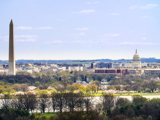 The Washington Monument with United States Capitol