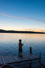 Fototapeta na wymiar Boy Fishing
