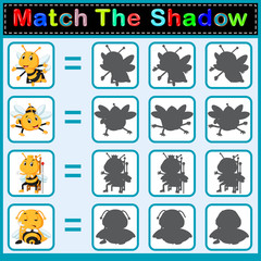Obraz premium Find the correct shadow of the bee