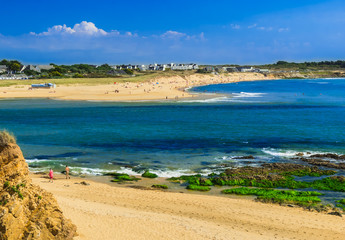 Bretagne entre Finistère et Morbihan Guidel-Plages vue du Pouldu - Brittany between Finistère and...