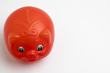 Red piggy bank