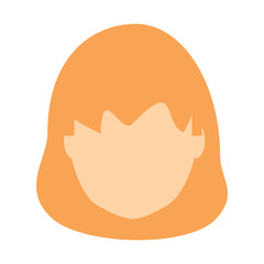 avatar woman  face icon over white background, colorful design.  vector illustration
