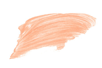 peach color watercolor stain. shiny golden.