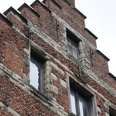 Facade of an old house in Antwerp, Belgium.