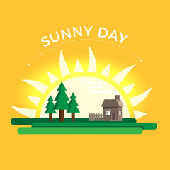 Sunny day vector