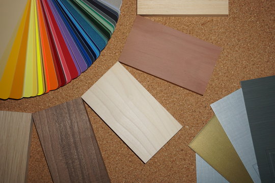 Farbbemusterung Holz Metall Farben