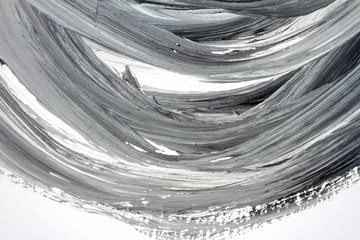 Abstract black and white hand painted background