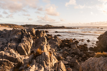 Sunset on a beach in Monterey, California