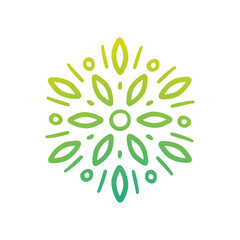 llustration of floral ornament, sign of plant elements