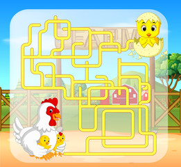 maze game with chicken