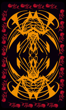 Tarot cards - back design.  Abstract pattern