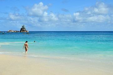 Fototapeta na wymiar Tropical beach, Seychelles islands