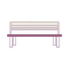 park bench icon over white background, vector illustration