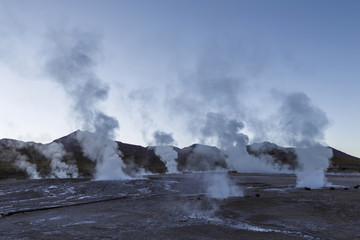 Geysers of Tatio in Atacama, Chile