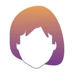 avatar woman face icon over white background, colorful design. vector illustration