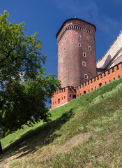 Fototapeta na wymiar Wawel Castle in Poland. Cracow in a first capital of Poland.