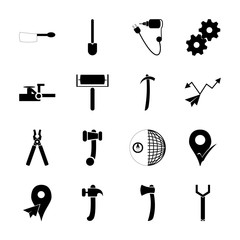 Obraz premium icon Instruments And Tools with decorating, cafe, renovation, service and location