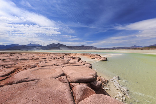 Red stones  (Piedras Rojas), Aguascalientes Saline, Atacama, Chile