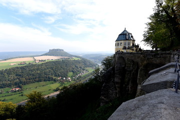 Fototapeta na wymiar Blick von der Festung Königstein zum Lilienstein