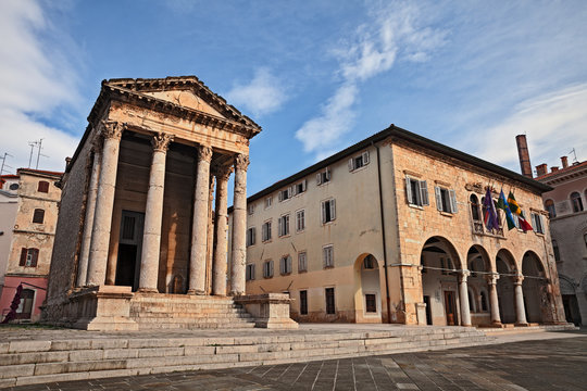 Pula, Istria, Croatia: the Roman Temple of Augustus
