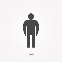 Silhouette icon man